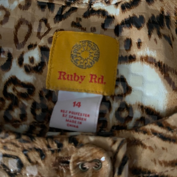 Ruby Rd  Brown/Tan Jacket.   Size 14 - Picture 6 of 7